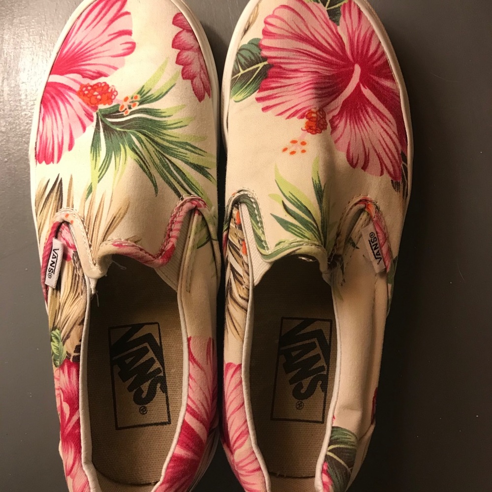 Floral print vans